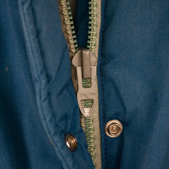 Vintage 80s The North Face Blue Poly Fill Jacket- Brown Label, Made in USA - Picture 4 of 14